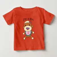 Sock Monkey Baby Girl Infant Bodysuit