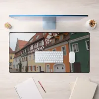 Colorful Houses Desk Mat