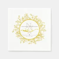 Wedding Boho Personalized Monogram Napkin