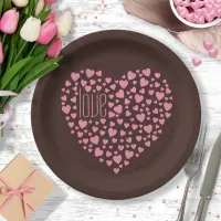 Heart Full of Hearts Love Pink ID733 Paper Plates