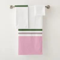 Modern Minimalist New Season Stripes  Bath Towel Set