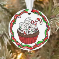Personalized Christmas Cupcake  Ornament