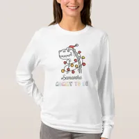 Dinosaur Winter Christmas Baby Shower Mommy To Be T-Shirt