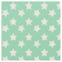 Chic Mint Green Stars Space Pattern Fabric