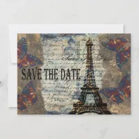 Vintage Parisian save the date