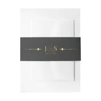 Glam Art Deco Wedding ID1033 Invitation Belly Band