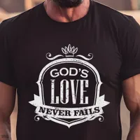 God's Love Never Fails Christian Tri-Blend Shirt