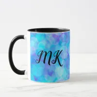 Blue and Purple Bokeh Bubbles  Mug