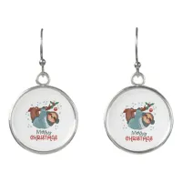 Lazy Sloth Christmas Earrings