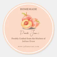 Crafted with Love Homemade Peach Jam Sticker