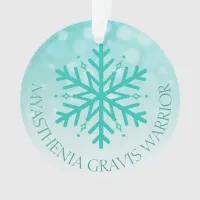 Myasthenia Gravis Warrior Snowflake Christmas Ornament