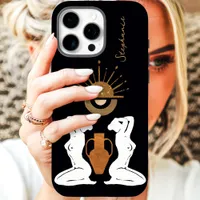 Golden Goddess Monogram iPhone 16 Pro Max Case