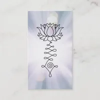 *~* Lotus Lavender Blue Rays Healing Reiki Energy Business Card