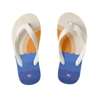 Ocean sunset minimalist scene kid's flip flops