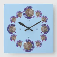 Clock - Purple Fish Family