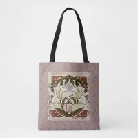 Easter Lily: Vintage Style Design Pink Tote Bag