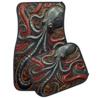 Swirling Tentacles: Octopus in Focus Car Floor Mat