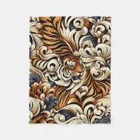 Beautiful Tiger Fleece Blanket