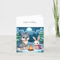 Warm Wishes Winter Wonderland Blank Note Card