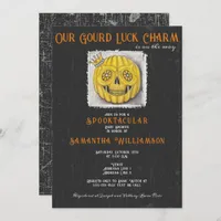 Gourd Luck Charm Halloween Pumpkin Baby Shower Invitation