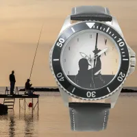 Essence of a perfect fishing day - with numbers watch