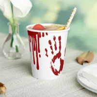 Halloween Horror Movie Bloody Handprints Paper Cups