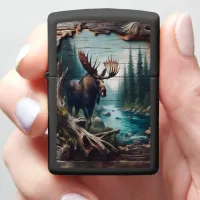 Moose River Scene Zippo Lighter