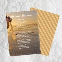 Bride & Groom on Sunset Beach Bridal Shower Card