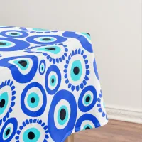 Evil Eye Lucky Charm Symbol Patterned Tablecloth