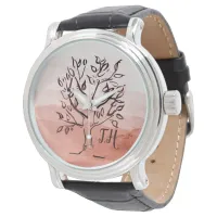 Monogrammed Japandi style personalized watch