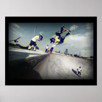Extreme Sports Poster:Skateboarders doing Tricks Poster