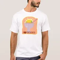 I Love Desert Funny Food Cartoon Design T-Shirt