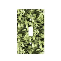 Watercolor Pattern in Green Abstract Contemporary Light Switch Cover