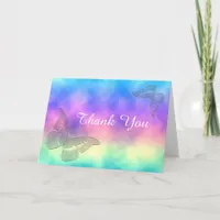 [Rainbow Mist] Butterflies ThankYou Thank You Card