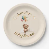 Sweet Little One on the Way Neutral Baby Shower Paper Plates