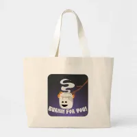 Marshmallow Burnin  Smores Campfire Dessert Large Tote Bag