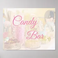Candy Bar Sign Pink Poster