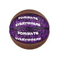 Purple Glitter on Black Dominate Everywhere | Mini Basketball