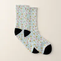 Nostagic Blooming Buttercups and Bows Socks