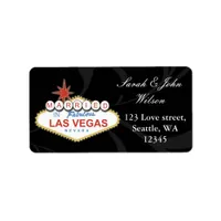 vegas wedding ,return address label