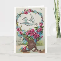 A Happy Birthday Basket and Dove Card