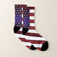 Modern Embossed American Flag Socks