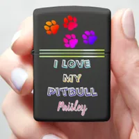 Tribute to beloved Pitbull, Paisley Zippo Lighter