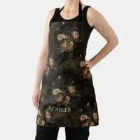 Vintage Gothic Floral Personalized  Apron