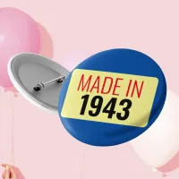 80th Birthday made in 1943 80 years old Button