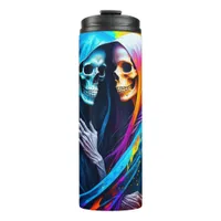 Skeletons Wrapped in a Rainbow Thermal Tumbler