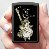 Melodic Guitar Vibes in Gold Zippo Lighter