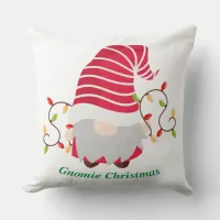 Gnomie Christmas  Throw Pillow