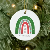 Cute Fun Scandinavian Rainbow Nordic Hygge Ceramic Ornament