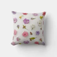 Pretty Floral Blossoms, Unique Photo Mock-up Style Throw Pillow